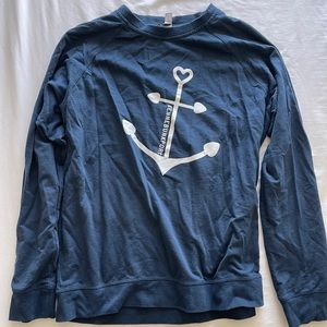 Large Kennebunkport Anchor Navy Pullover